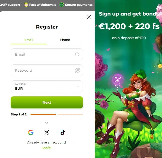 Verde Casino Register